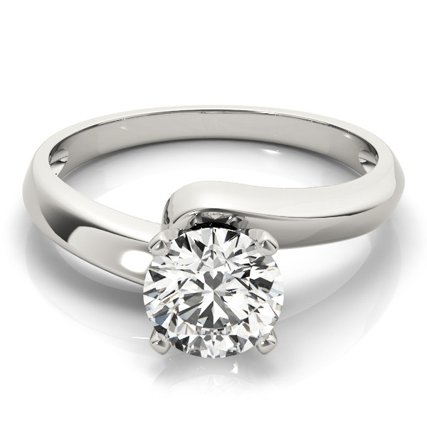 0.2 Ct Natural Round Cut Ovelle  Solitaire Diamond Rings in Silver 925